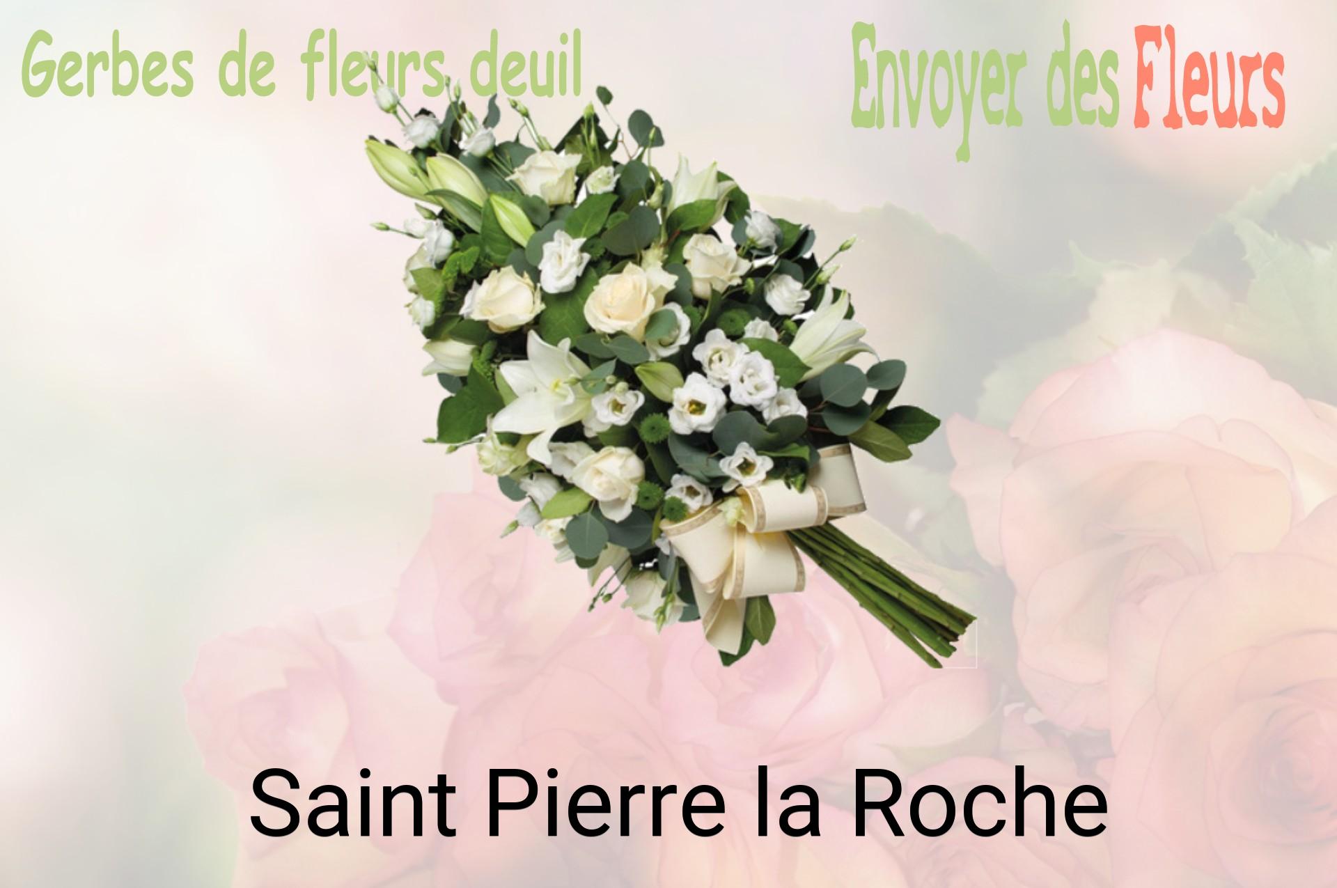 Gerbe de fleurs de deuil livrée à Saint-Pierre-la-Roche